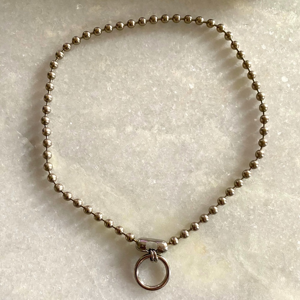Ball chain choker necklace